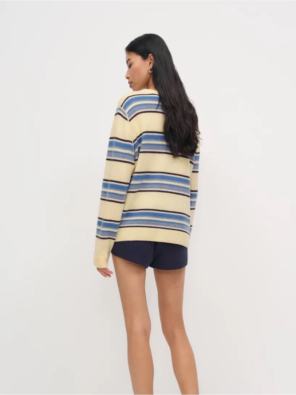 Reformation Striped Cashmere Boyfriend Sweater - Picture 3 of 3